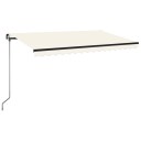 vidaXL Manuell uttrekkbar markise 400x350 cm kremhvit