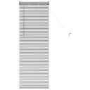  Vindu Persienne med gardiner Manual sølv Aluminium