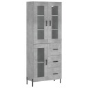  Highboard betonggrå 69,5x34x180 cm konstruert tre