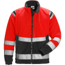 Fristads 4041 FE Vindtett Fleecejakke Klasse 3 Varsel Rød/Svart XXXL