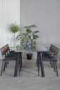 Venture Home   Spisegruppe Paola med 6 spisestoler Paola   Brun