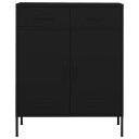 vidaXL Oppbevaringsskap svart 80x35x101,5 cm stål