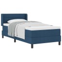  Box Spring Seng med madrass Blå 100x200 cm Stoff