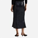 Ralph Lauren Sequined Stretch Mesh Skirt Deep Navy