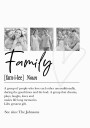 Personalized Family Definition Plakat Plakat / 21x30cm