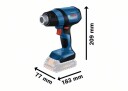 Bosch GHG 18V-50 Batteridrevet Varmluftpistol uten batteri i L-Boxx
