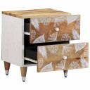  Nattbord 2 stk 40x33,5x46 cm heltre mango 8721158496621