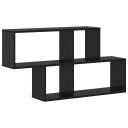 Vegghylle Svart Eik 100x20x53 cm Ingeniørtre