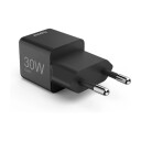 Hama 30 W Super Mini USB C GaN lader svart