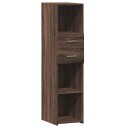 Hylle brun eik 30x42,5x124 cm konstruert tre