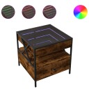  Salongbord med Infinity LED røkt eik 50x50x51 cm 847714