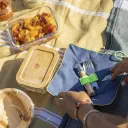 Opinel N°08 Picnic Plus Sett med Gaffel og Skje i Rustfritt Stål