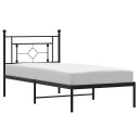 vidaXL Sengeramme i metall med hodegavl svart 100x200 cm 8721012248670