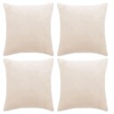 vidaXL Putetrekk 4 stk stoff 40x40 cm offwhite