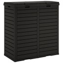 vidaXL Utendørs søppelkasse svart 78x41x86 cm polypropylen