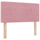  LED Hodegavl med Krystallknapper Rosa 100 cm Fløyel