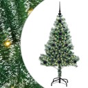 Kunstig Julesekk Snø Flocket med LED Lys Grønn og hvit 120 cm