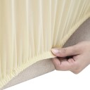 vidaXL 3-seters sofaovertrekk polyester kremhvit