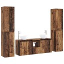 vidaXL Baderomsinnredningssett 5 stk. Gammelt tre 33 x 34,5 x 160 cm