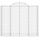 vidaXL Gabionkurver buede 13 stk 200x50x160/180 cm galvanisert jern