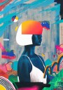 Blue Girl Plakat Plakat / 100x150cm