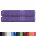 vidaXL Badstuhåndklær FROGN 2 stk lilla 80x200 cm 360 gsm