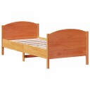 vidaXL Sengeramme med hodegavl voksbrun 90x200 cm heltre furu 8721012427662