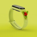 Strap Xmas for Xiaomi Mi Band 5 / 6 Christmas Silicone Strap Armbånd med Misteltein Grønn