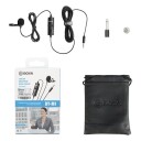 Boya BY-M1 Omnidireksjonal Clip-On Mikrofon 3,5mm med 6m Kabel for Smarttelefon og Kamera