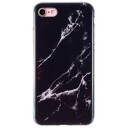 Marmormønster IMD-modell iPhone 7/8/SE (2020)/SE (2022) TPU-deksel Svart