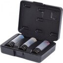 Ks Tools 1/2" Støpselsett med 3 Hoder i Krom-Molybden-Stål, ISO 1174