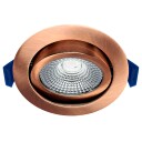 EcoDim ED-10103 LED-downlight Ø75 mm CCT dim to warm kobber