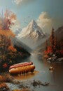 Floating Dogs Plakat / 40x50