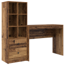  Skrivebord med lagring 2 pcs Gamle tre 100 x 40 x 76 cm