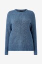 Zizzi Pullover caVilma L/S O neck Pullover Blå