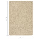 vidaXL Flossteppe kremhvit 120x170 cm sklisikkert