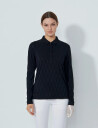 Daily Sports Graphic Jaquard Ls Poloshirt - Black - L