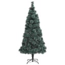  Kunstig forplante juletre med kule sett grønn 180 cm PET