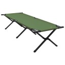 Sammenleggbar camping seng grønn 193 x 69 x 45 cm Oxford stoff