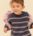 Wheat Jacquard Pullover Harlow   Navy   128