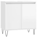 vidaXL Servantskap høyglans hvit 58x33x60 cm konstruert tre