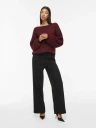 VIMARLEY L/S EMB KNIT PULLOVER PORT ROYAL