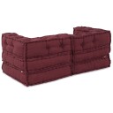 vidaXL Modulsofa-enhet 2 pcs Marron 140 x 70 x 56 cm Stoff