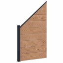 vidaXL Gjerdesett 95 x 180 cm WPC og Aluminium Brun