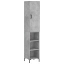 vidaXL Highboard betonggrå 34,5x34x180 cm konstruert tre 8720845484033