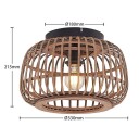 Lindby Bominio taklampe av rotting, 33 cm