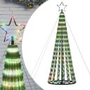 vidaXL Juletre lyskjegle 275 LED fargerik 180 cm