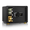 Cwy 315L trygt elektronisk safeskap med digitalt tastatur og nøkkel 40 x 30 x 31 cm Svart