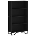  Bokhylle svart 80x31x137,5 cm konstruert tre