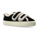 INUIKII   Joggesko Shearling Low Velcro   Svart